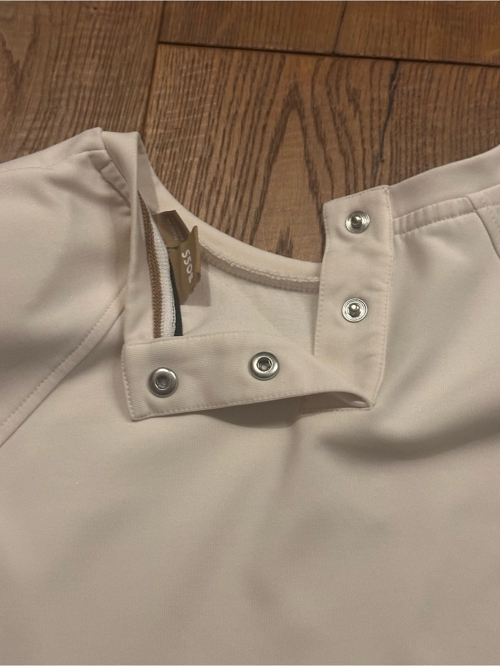 BOSS Cream and Neckline Logo Beautiful top - Picture 8 of 15